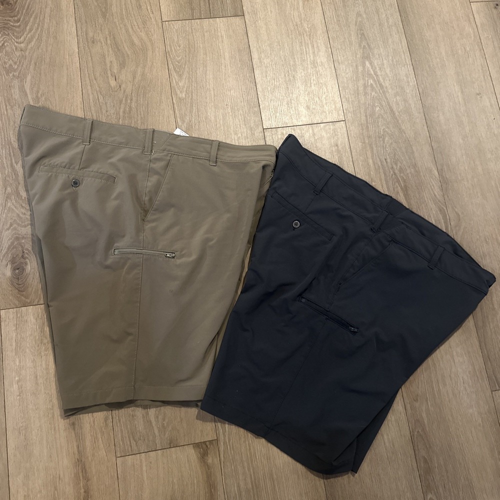 Lee Men's Tri-Flex Lightweight Cargo Shorts Outdoor Lot 2 Beige & Gray 42 10"